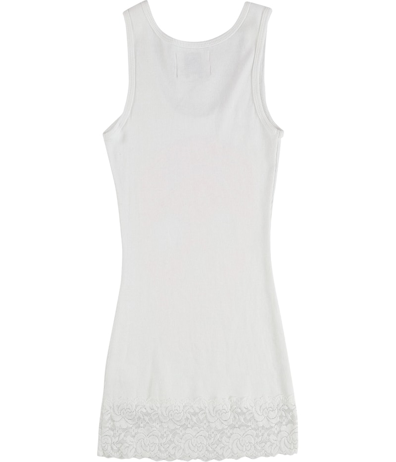 OVER DYE USA Womens Skull Graphic Lace Trim Tank Top
