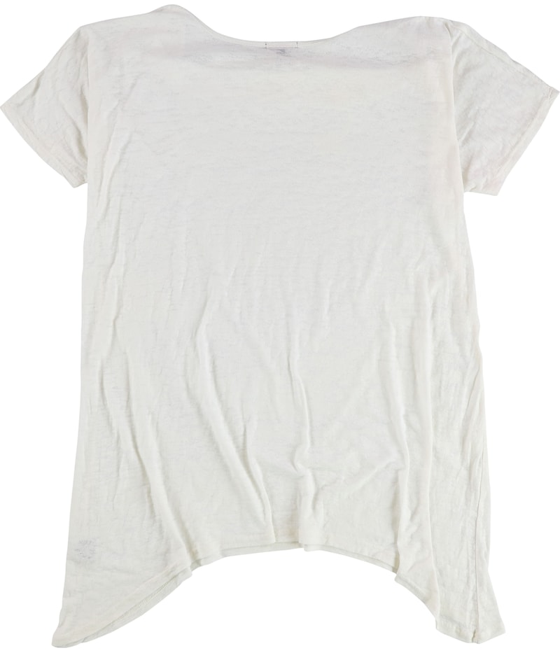 dirty violet Womens Burnout Cowl Neck Basic T-Shirt