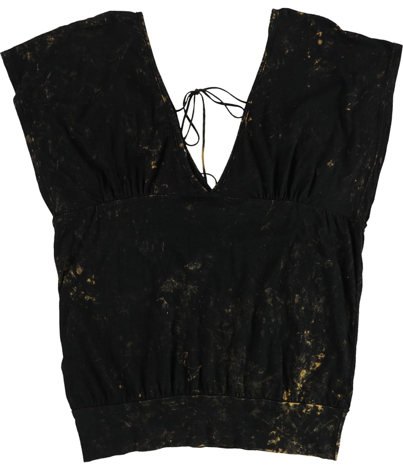 Evil Genius Womens Marble Tie Front Baby Doll Blouse