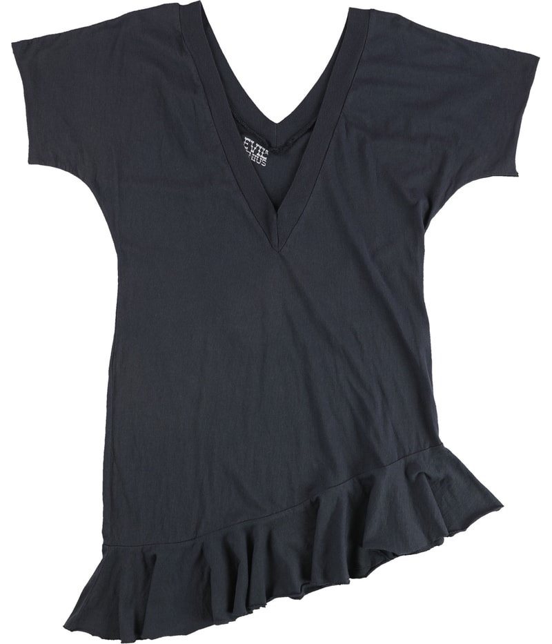 Evil Genius Womens Asymmetrical Tunic Embellished T-Shirt