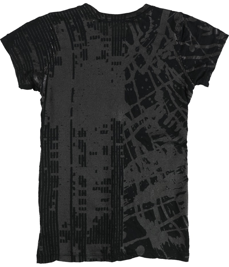 Evil Genius Womens Metallic Graphic T-Shirt