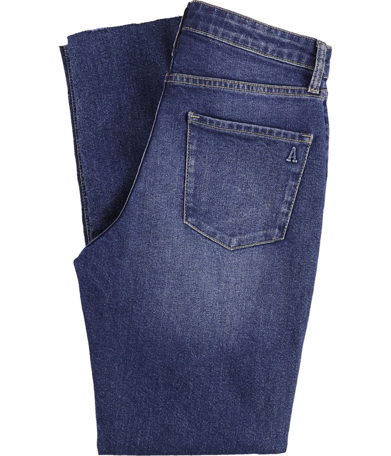 Articles of Society Womens Distressed Straight Leg Relaxed Jeans