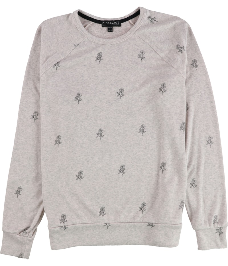 P.J. Salvage Womens Heathered Rose Pajama Sweater