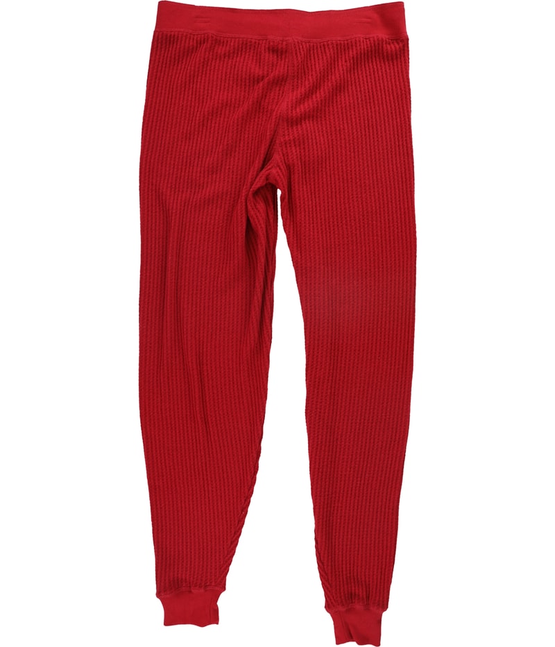 P.J. Salvage Womens Waffle Knit Pajama Lounge Pants in Red, view 2