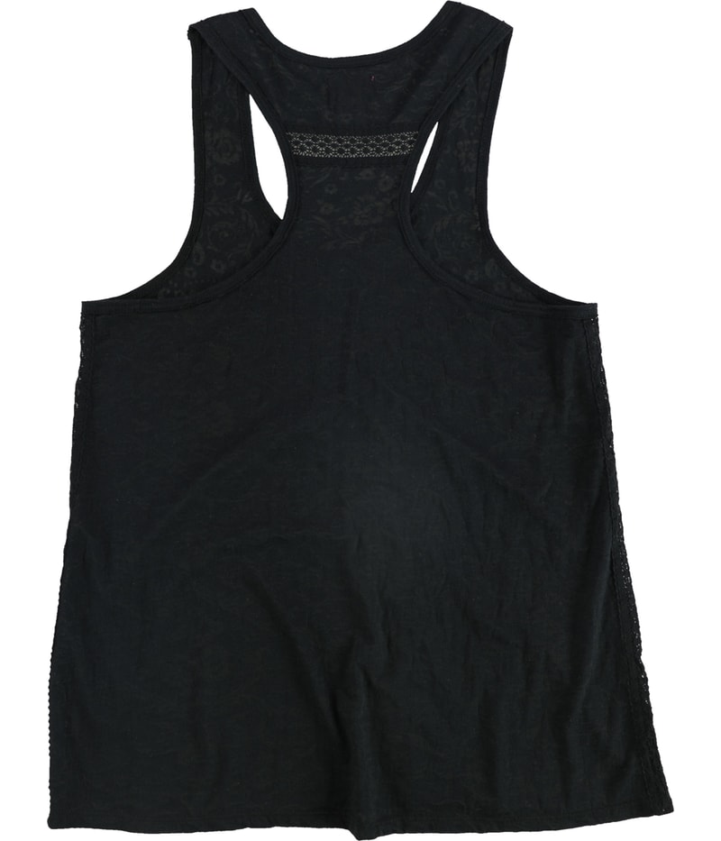 Poppy Womens Semi-Sheer Floral Racerback Tank Top
