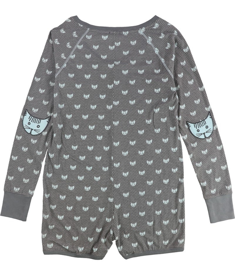 Cozy Zoe Womens Cats & Polka Dots Bodysuit, view 2