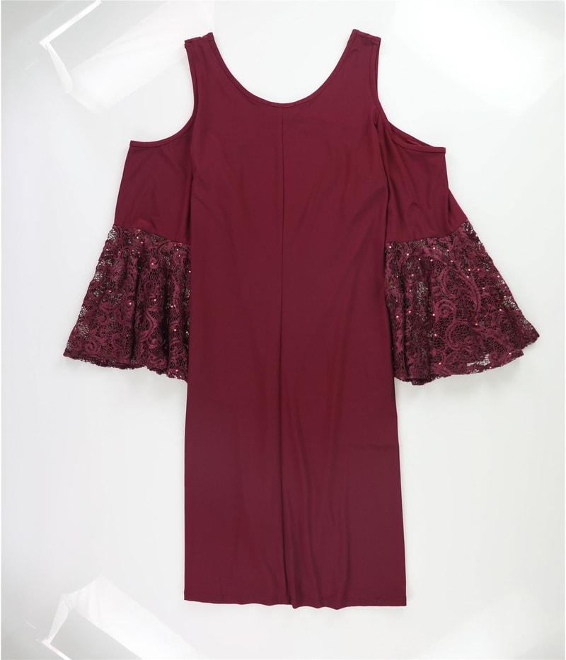 R & M Richards Womens Cut-Out Shoulder Swing A-line Dress
