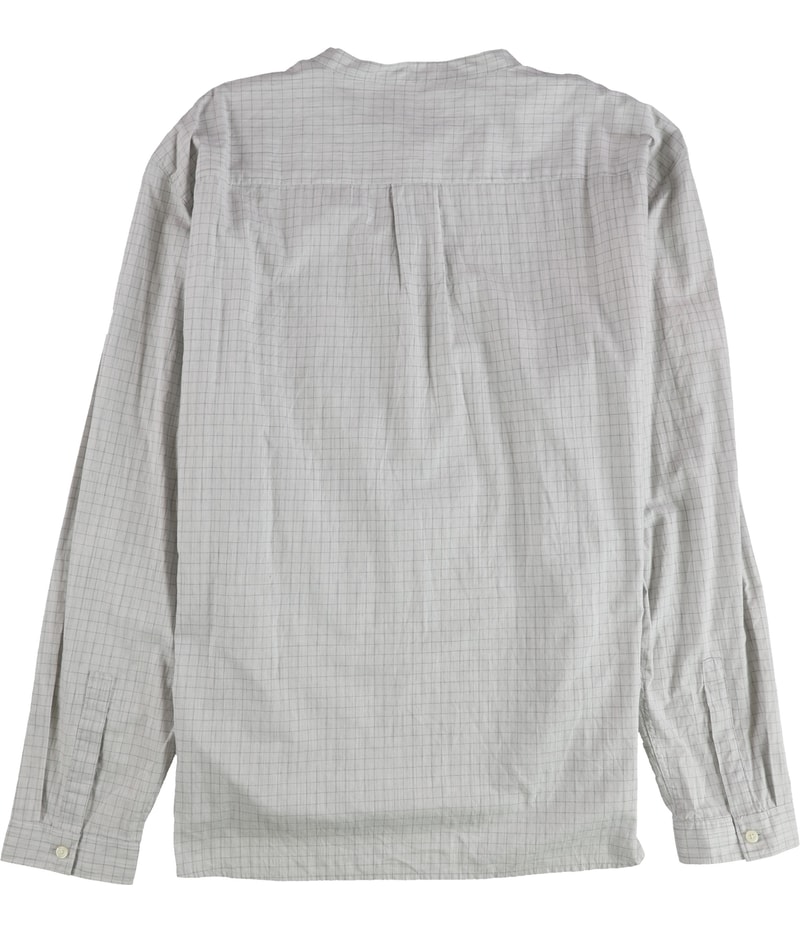 DKNY Mens Grid 1/2 Button Up Shirt