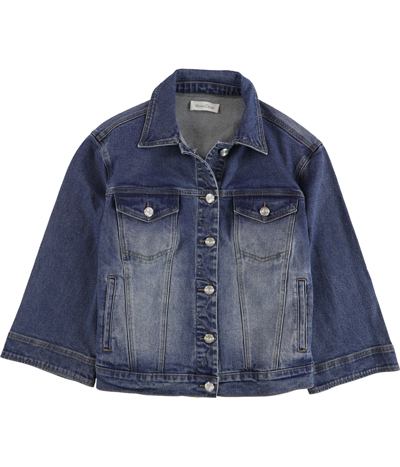 WynneDenim Womens Contrast Stitch Jean Jacket