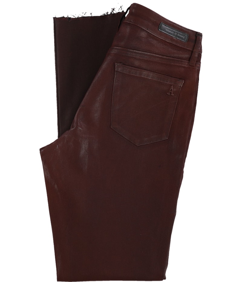 Articles of Society Womens Raw Hem Coated Tapered Skinny Jeans
