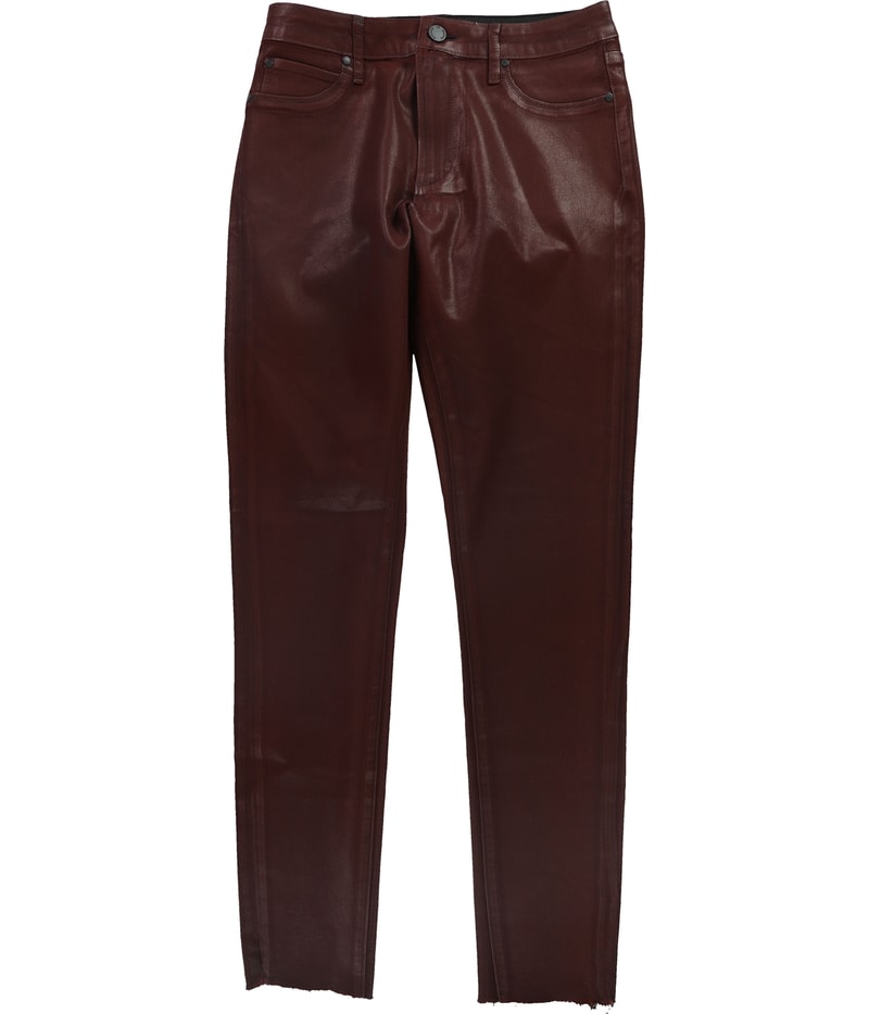 Articles of Society Womens Raw Hem Coated Tapered Skinny Jeans