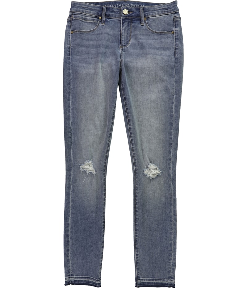 Articles of Society Womens Raw Hem Tapered Skinny Jeans