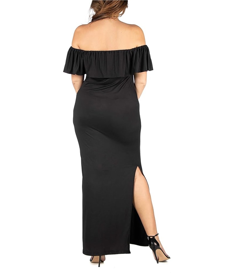 24seven Womens Side Slit Maxi Dress