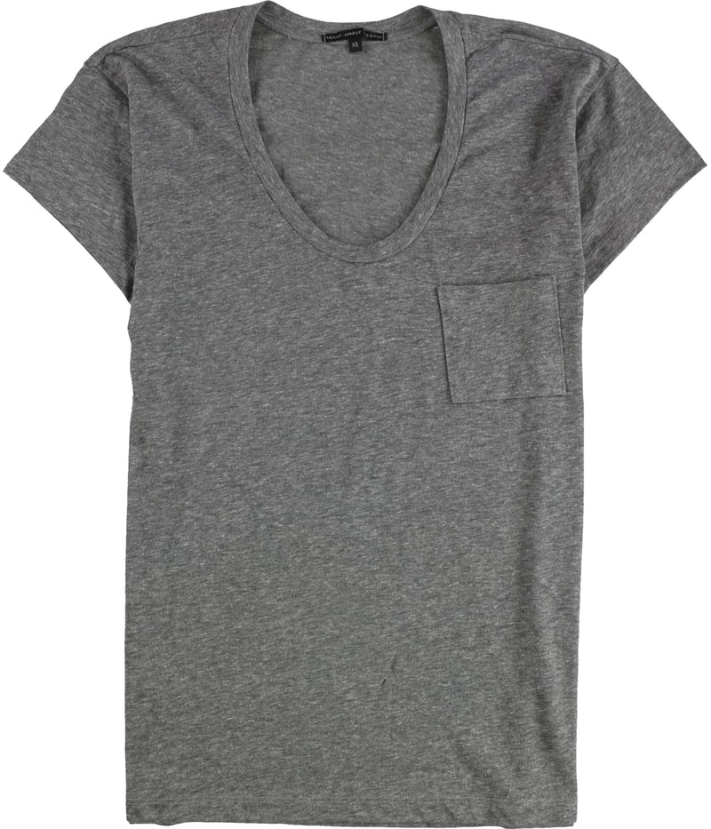 TRULY MADLY DEEPLY Womens Pocket Basic T-Shirt