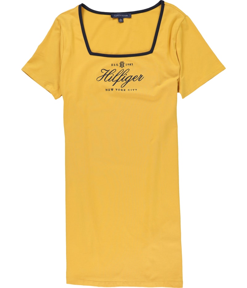 Tommy Hilfiger Womens Logo T-Shirt Dress