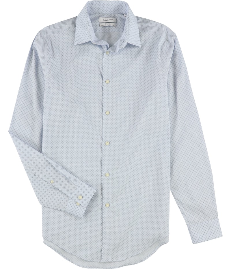 Calvin Klein Mens Steel + Button Down Dress Shirt