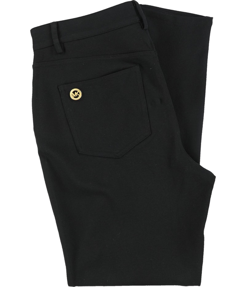 Michael Kors Womens Solid Straight Leg Casual Pants