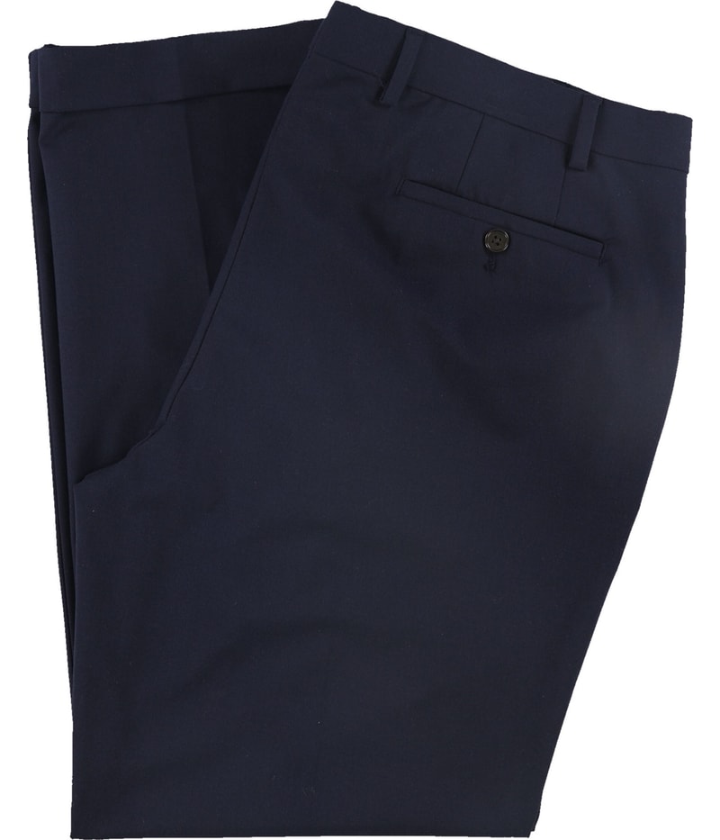 Ralph Lauren Mens Solid Cuffed Straight Leg Slacks Dress Pants