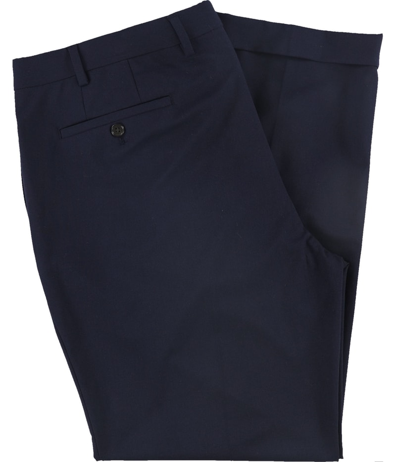 Ralph Lauren Mens Solid Cuffed Straight Leg Slacks Dress Pants
