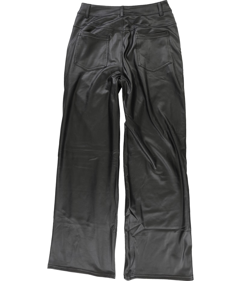 Tags Weekly Womens Faux Leather Straight Leg Casual Pants