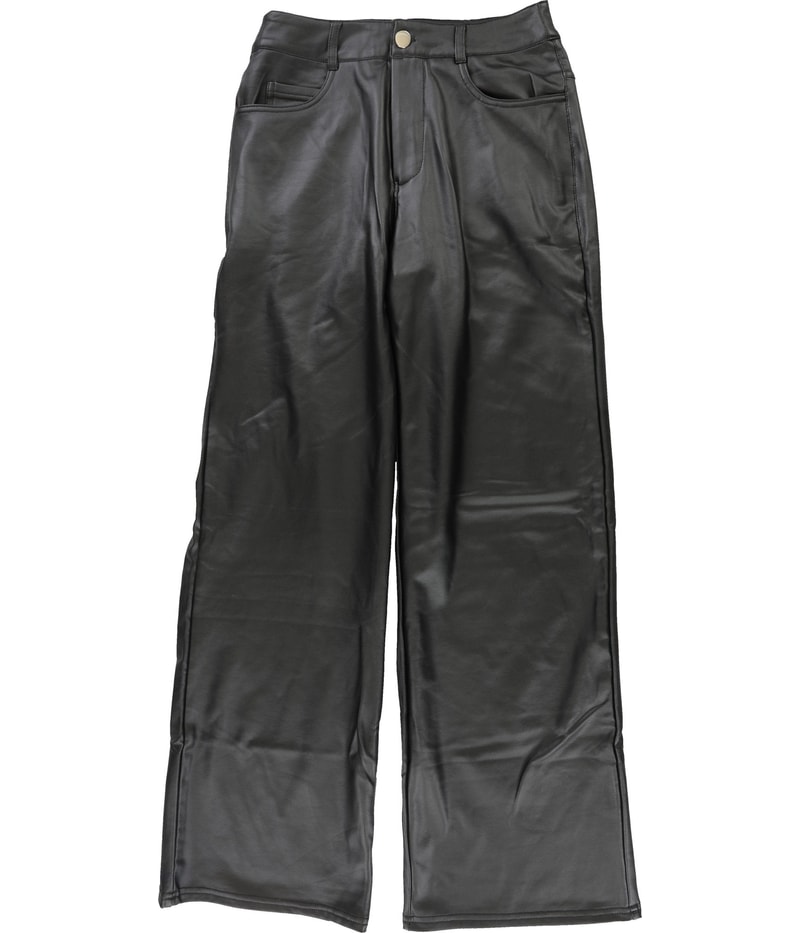 Tags Weekly Womens Faux Leather Straight Leg Casual Pants