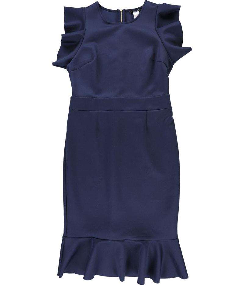 VENUS Womens Flutter sleeve Midi Dress