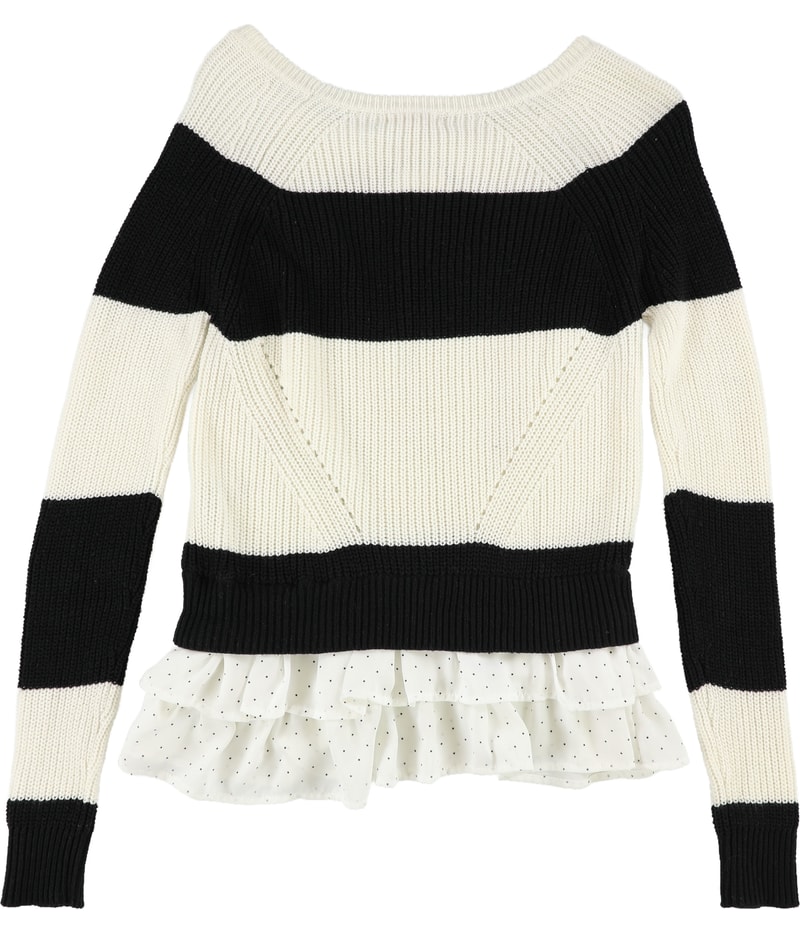 maison Jules Womens Layered Look Pullover Sweater