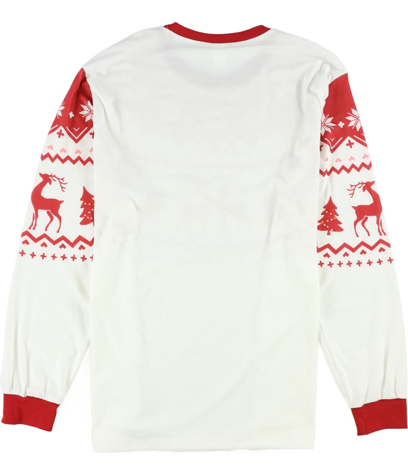 PatPat Mens Reindeer and Snowflake Print Pajama Set