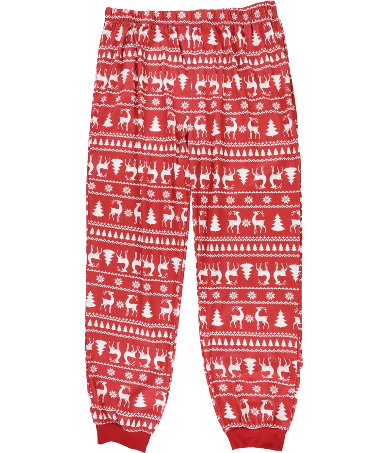 PatPat Mens Reindeer and Snowflake Print Pajama Set