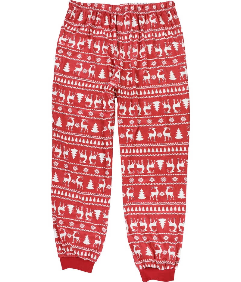 PatPat Mens Reindeer and Snowflake Print Pajama Set