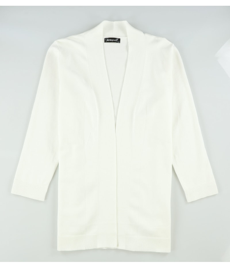 Allegra K Womens Solid Open Front Cardigan Sweater