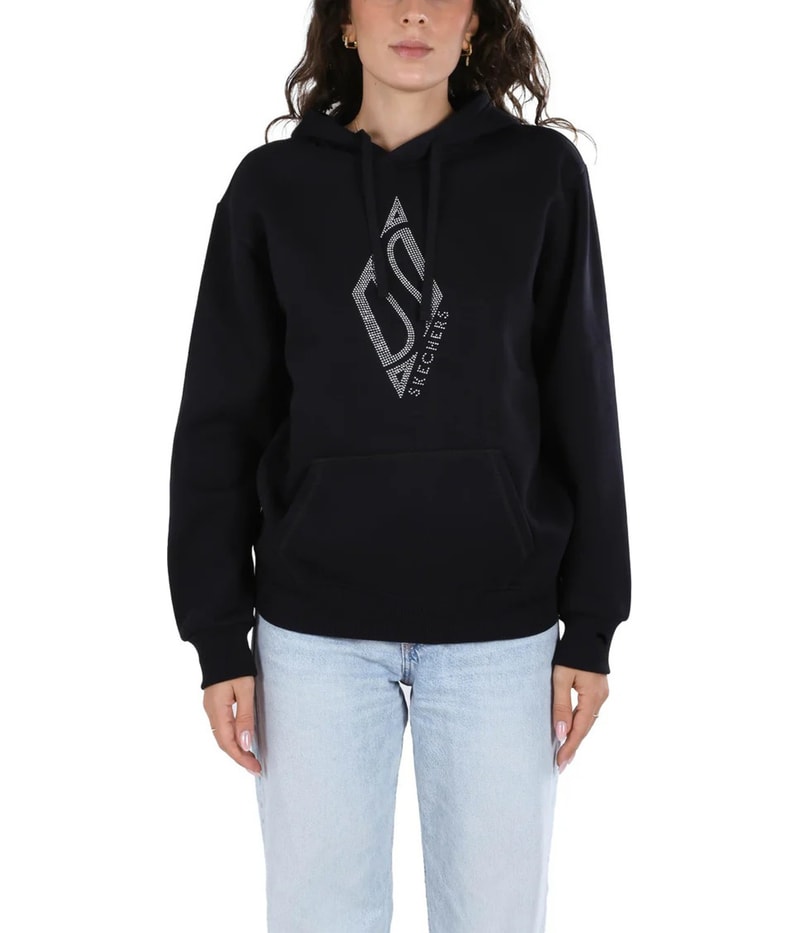 Skechers Womens Diamond Logo Hoodie Sweatshirt