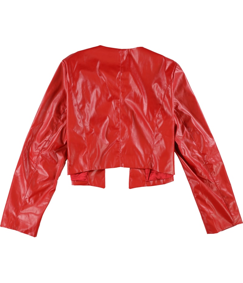 Allegra K Womens Styled Faux-Leather Jacket