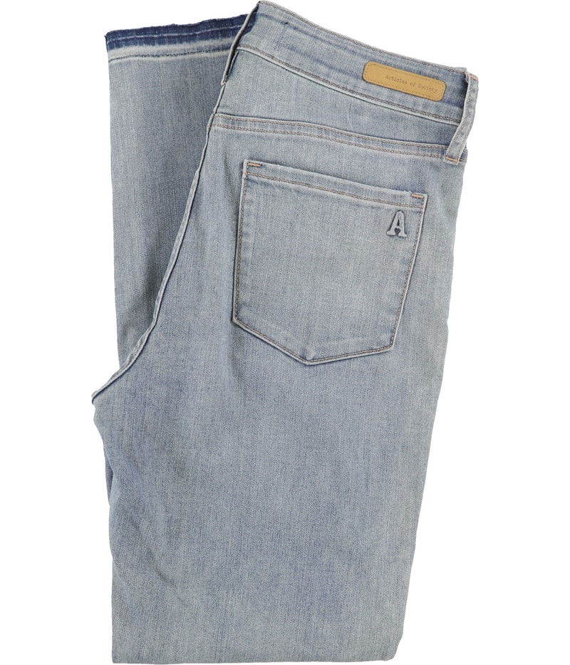 Articles of Society Womens Raw HEm Straight Leg Skinny Jeans