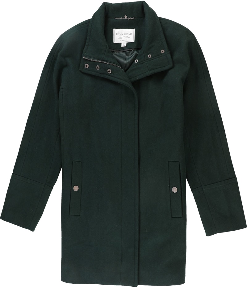 Lucky Brand Womens Wool Blend Coat