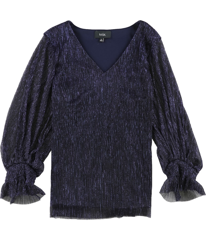 MSK Womens Metallic Shell Blouse