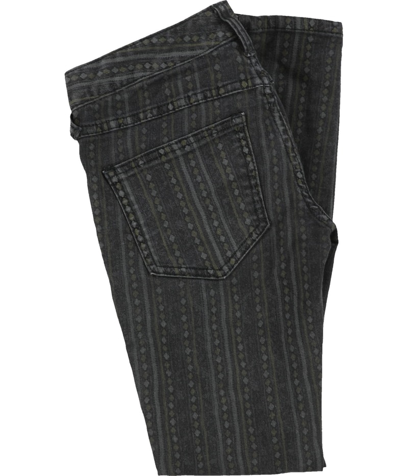 Free People Womens Geometric Tapered Skinny Cropped Jeans