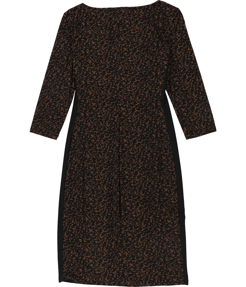 Ralph Lauren Womens Ruched Leopard Sheath Bodycon Dress