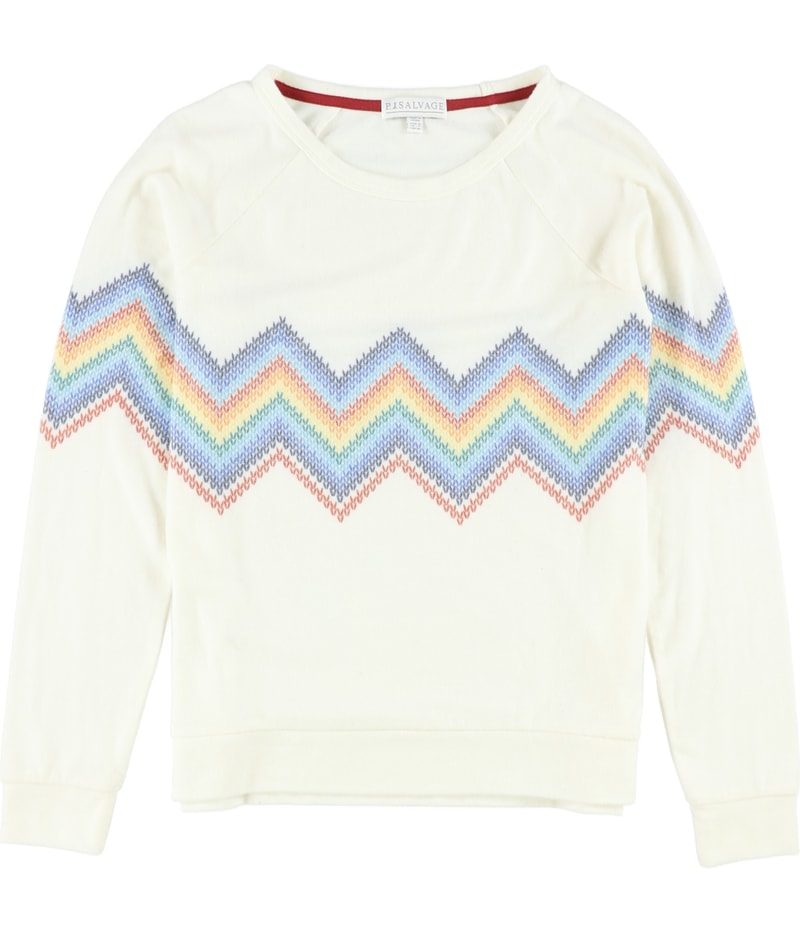 P.J. Salvage Womens Chevron Stripe Pajama Hoodie