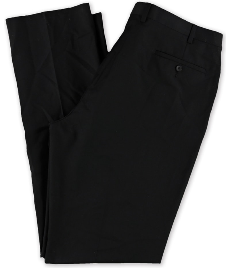 Marc New York Mens Solid Flat Front Straight Leg Dress Pant Slacks in Black, image 2 of 2