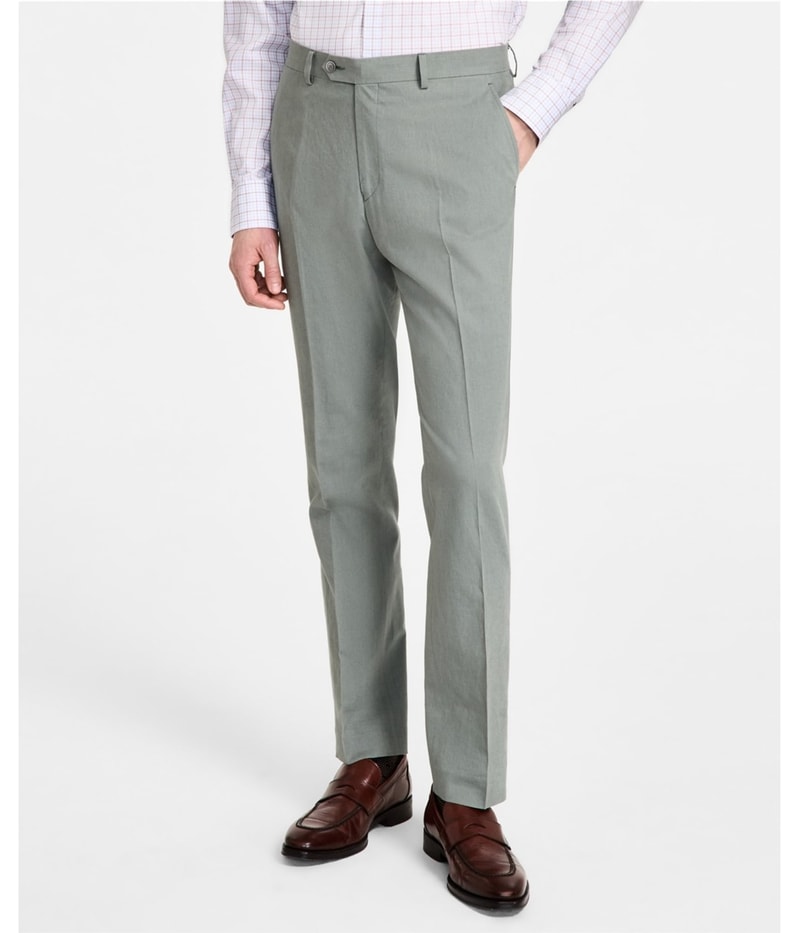 Tommy Hilfiger Mens Modern-Linen Fit Straight Leg Slim Dress Pants
