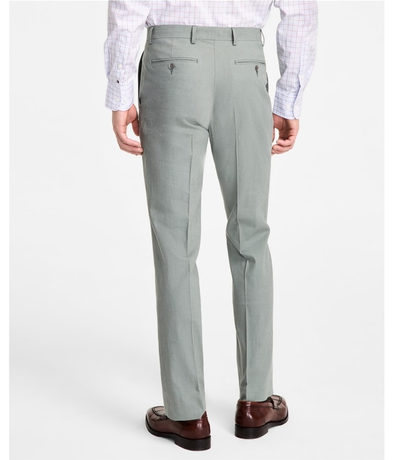 Tommy Hilfiger Mens Modern-Linen Fit Straight Leg Slim Dress Pants