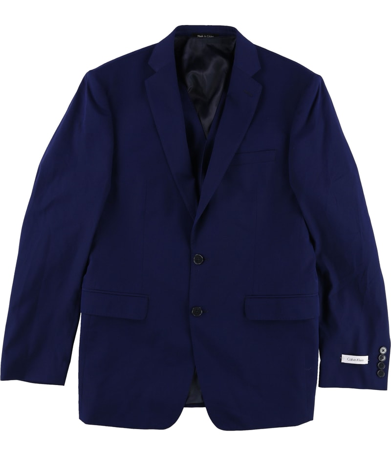 Calvin Klein Mens Extra Slim-Fit Vested Two Button Blazer Jacket