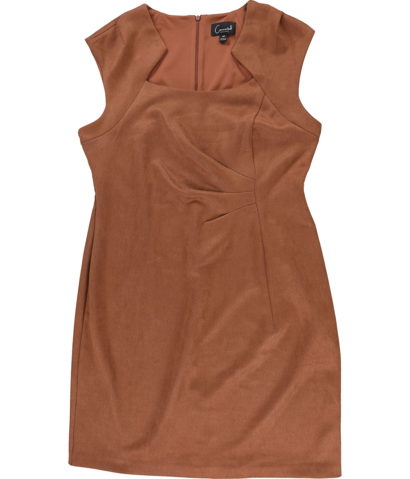 Connected Apparel Womens Square Neck Midi Dress