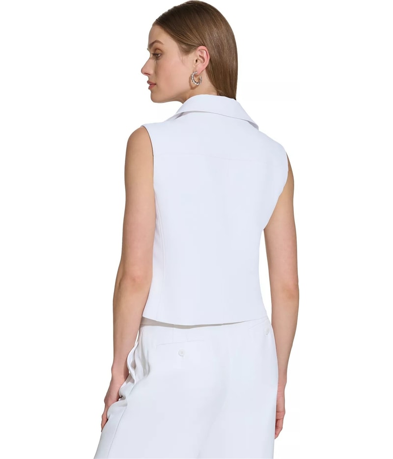 DKNY Womens Welt pockets Outerwear Vest