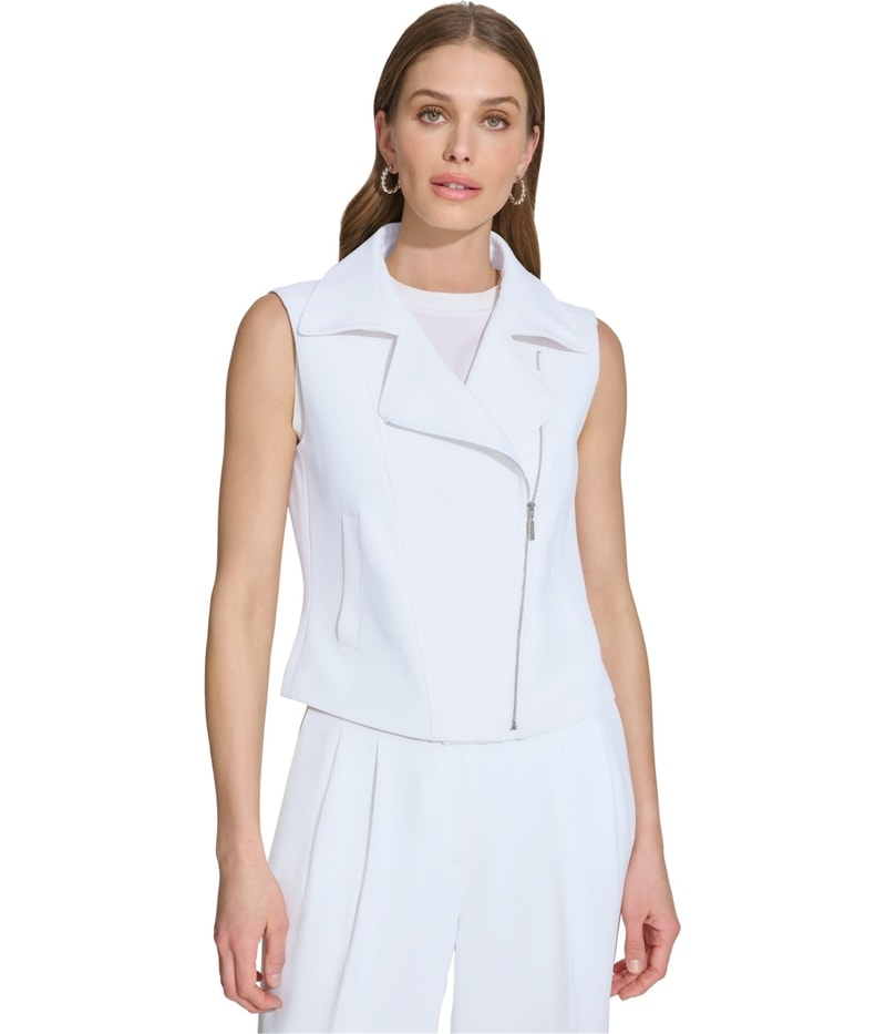 DKNY Womens Welt pockets Outerwear Vest