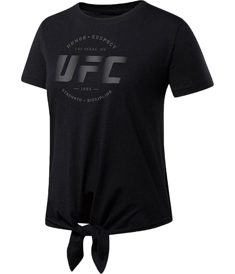 Reebok Womens Tie Front Graphic T-Shirt