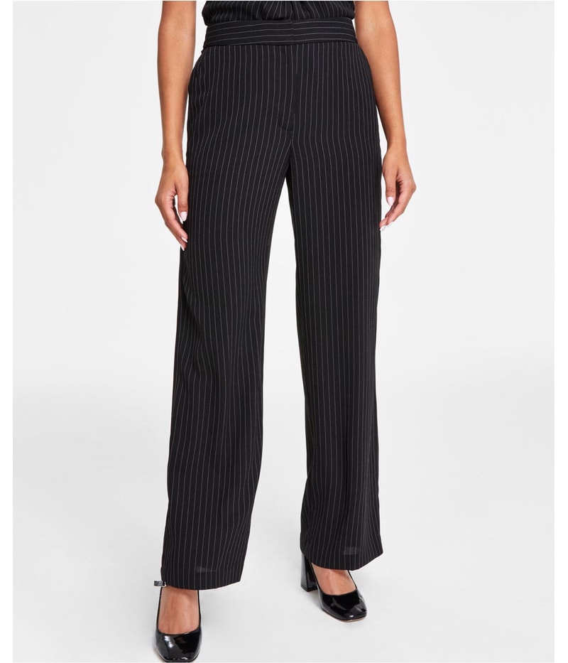 DKNY Womens Knit Straight Leg Casual Pants