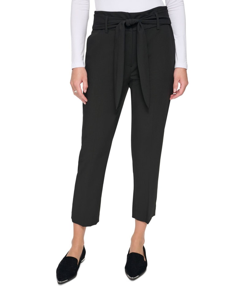 DKNY Womens Feature Elegant Straight Leg Slacks Dress Pants