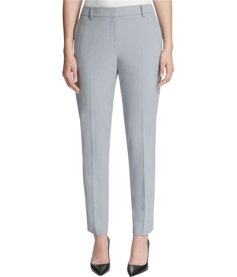 DKNY Womens Fixed-Waist Straight Leg Skinny Dress Pants
